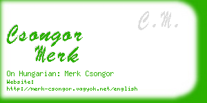 csongor merk business card